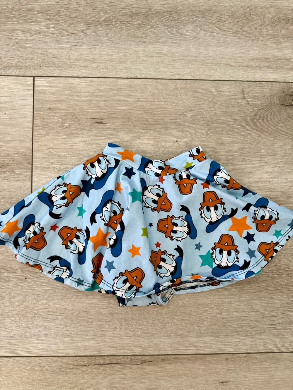 WILD RICH KIDS Girls' Light Blue Donald Duck Print Skirt with attached leotard